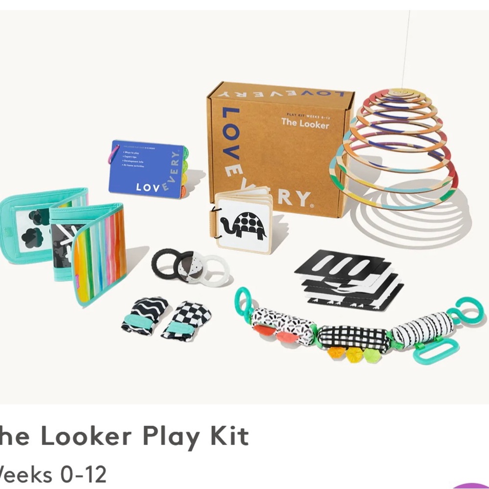 Lovevery play kit.The Looker Play Kit for Weeks 0-12.